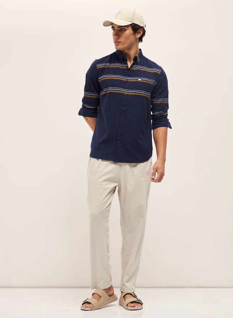 THE BEAR HOUSE Cotton Shirt for Men | Slim Fit, Long Sleeve, Casual & Formal Wear | Soft, Breathable Fabric for Office, Everyday, & All-Season Use in Classic & Trendy
