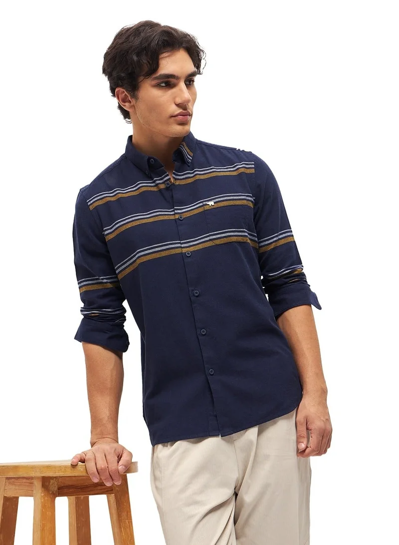 THE BEAR HOUSE  Cotton Shirt for Men | Slim Fit, Long Sleeve, Casual & Formal Wear | Soft, Breathable Fabric for Office, Everyday, & All-Season Use in Classic & Trendy for Men | Best Price UAE