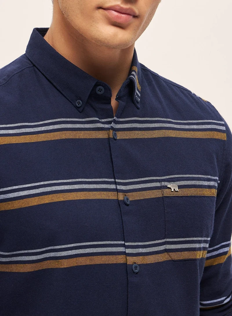 THE BEAR HOUSE  Cotton Shirt for Men | Slim Fit, Long Sleeve, Casual & Formal Wear | Soft, Breathable Fabric for Office, Everyday, & All-Season Use in Classic & Trendy for Men | Best Price UAE