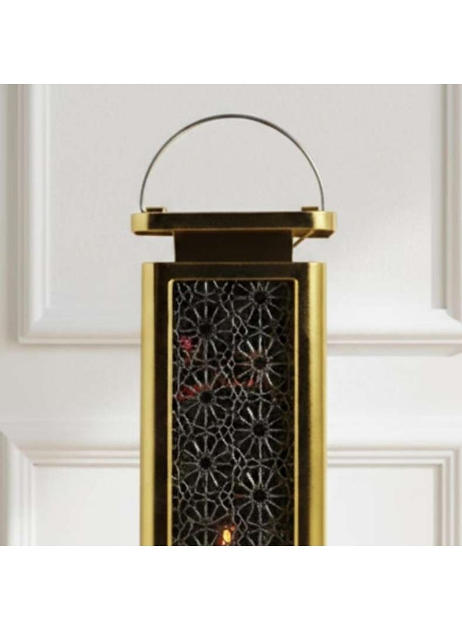 Pan Home Gold LED Lantern with Cutwork Design - Image 4
