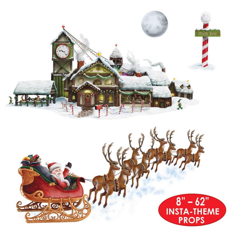 Beistle Santa's Sleigh & Workshop Props - Image 2