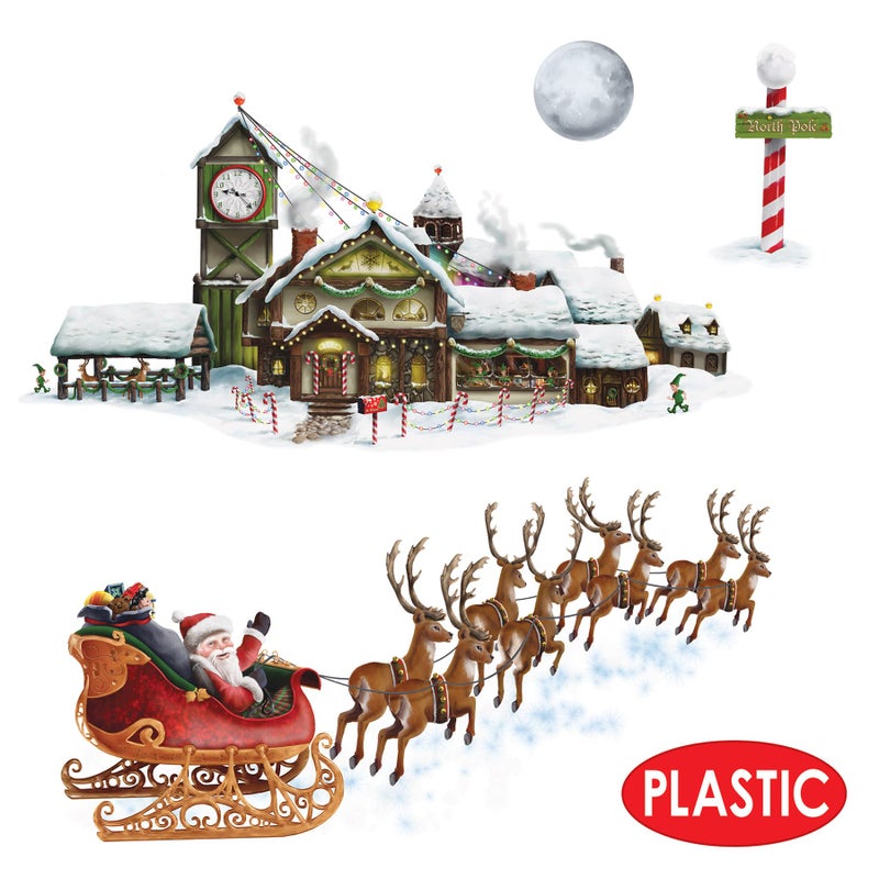 Beistle Santa's Sleigh & Workshop Props - Image 3