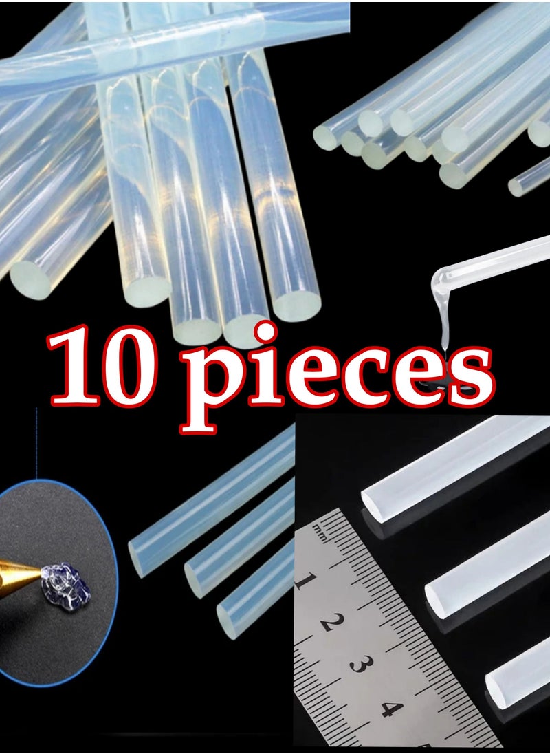 Generic - Set of 10 wax glue transparent sticks for pasting with glue gun - Image 1