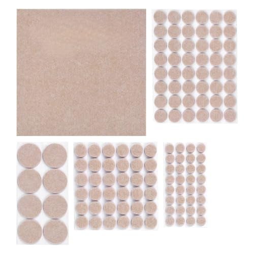 Toytle Furniture Felt/Bottom Pads Self Sticking Round Floor Protective,for Heavy Duty Furniture Legs Scratch Guard Non Reduction Bumpers pad Pack of 125 Pieces- Light Brown - Image 1
