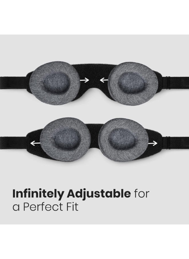 Relex Sleep Slim Mask, Ultra-Lightweight Blackout Eye Mask, Slim Comfort Design, Zero Eye Pressure, Infinitely Adjustable Eye Cups, Perfect for Side ers - Image 4
