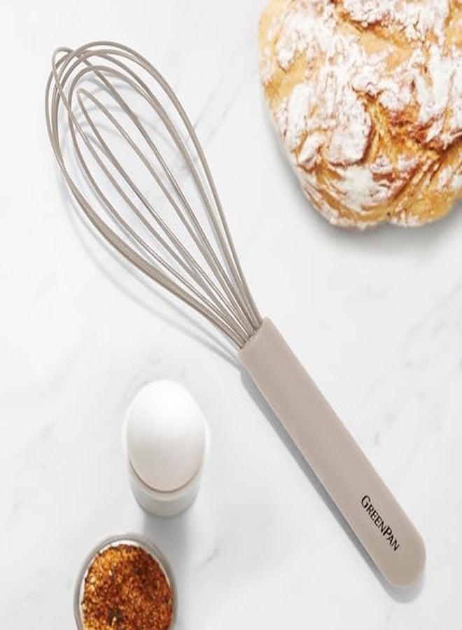 جرين بان مضرب سيليكون من جرين بان، أداة مطبخ متعددة الاستخدامات للخلط والمزج والخفق والتقليب والطهي، مصنوع من مطاط مرن غير لاصق، قلب فولاذي صلب، مقاوم للحرارة، مقبض مانع للانزلاق، خالٍ من مادة BPA، آمن للغسل في غسالة الأطباق، لون بيج. - Image 3