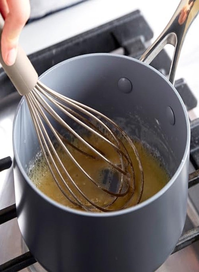 جرين بان مضرب سيليكون من جرين بان، أداة مطبخ متعددة الاستخدامات للخلط والمزج والخفق والتقليب والطهي، مصنوع من مطاط مرن غير لاصق، قلب فولاذي صلب، مقاوم للحرارة، مقبض مانع للانزلاق، خالٍ من مادة BPA، آمن للغسل في غسالة الأطباق، لون بيج. - Image 4