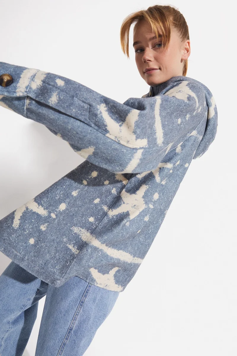 JUNE Patterned Hooded Jacket