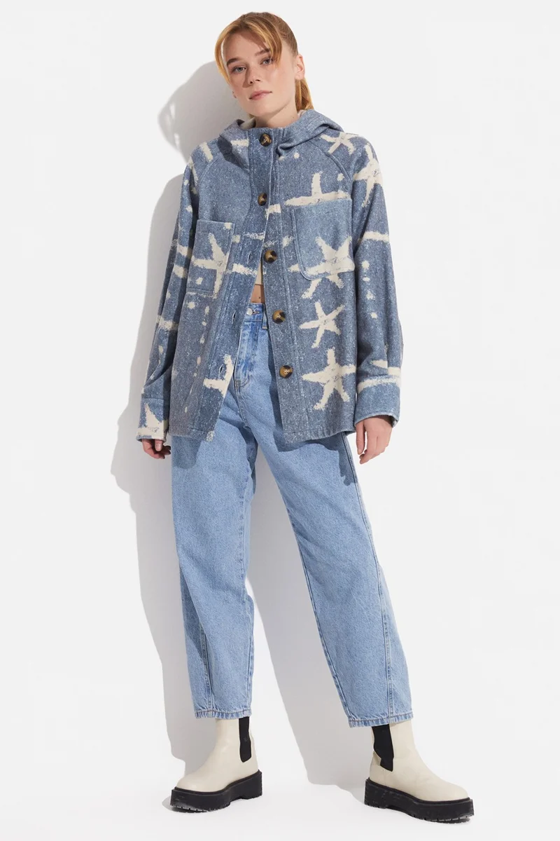 JUNE Patterned Hooded Jacket