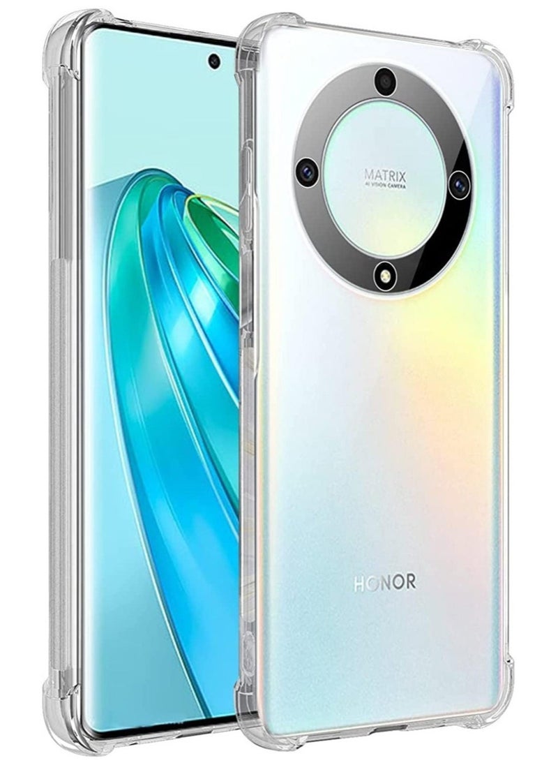 إيف غطاء حماية شفاف لهاتف Honor X9a 5G من السيليكون المرن المقاوم للصدمات، غطاء شفاف مضاد للخدش من مادة TPU لحماية كاملة للكاميرا - Image 1