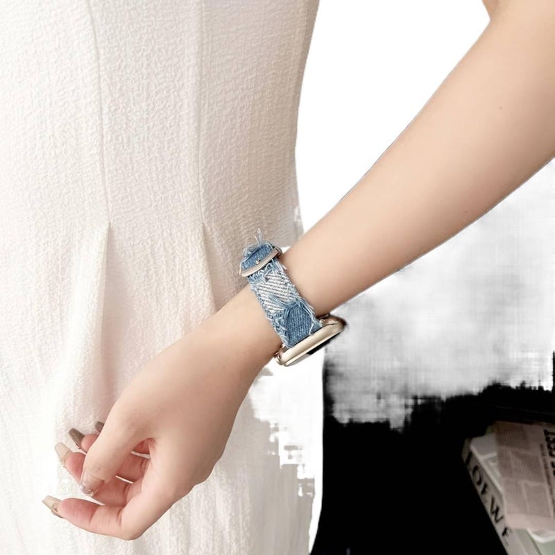 QX سوار ساعة ذكية سوار جلدي كلاسيكي متوافق مع Apple Watch بملاءمة قابلة للتعديل وحزام بديل للاستخدام اليومي باللون أحمر قابل للتعديل باللون الأحمر - Image 4