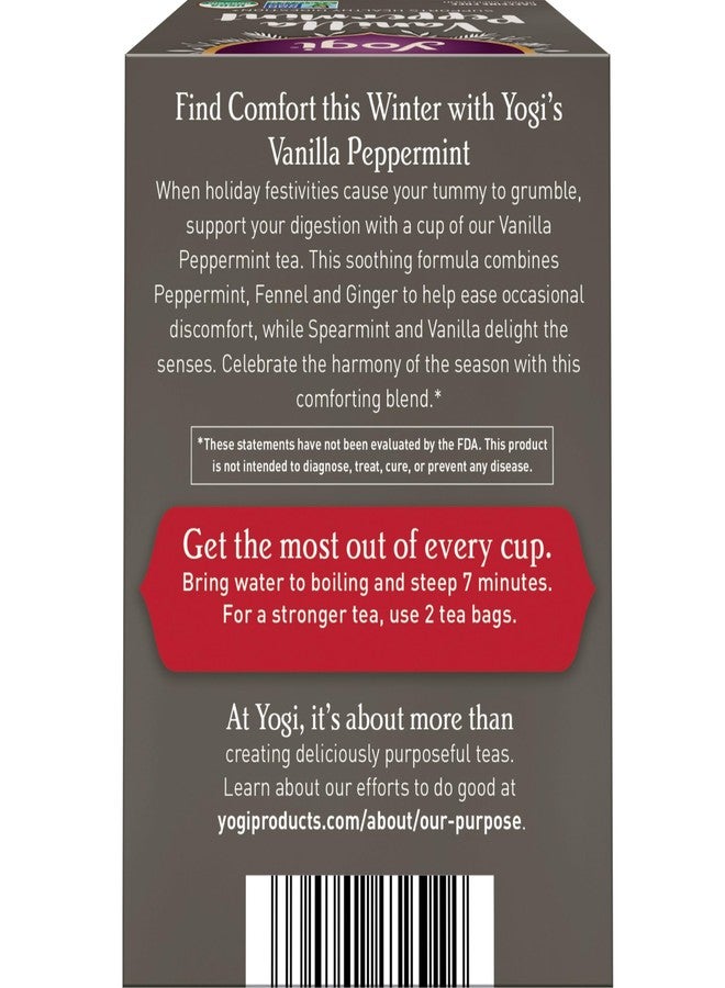 Yogi Tea Vanilla Peppermint - 16 Bags per Pack (4 Packs) - Herbal Peppermint Vanilla to Support Healthy Digestion - Limited Edition Holiday Digestive Tea with Peppermint, Ginger & More - Image 3