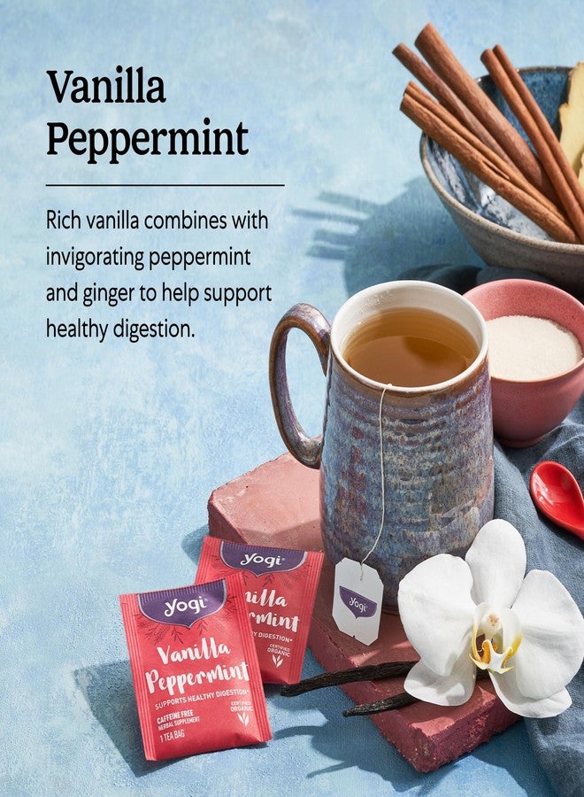 Yogi Tea Vanilla Peppermint - 16 Bags per Pack (4 Packs) - Herbal Peppermint Vanilla to Support Healthy Digestion - Limited Edition Holiday Digestive Tea with Peppermint, Ginger & More - Image 4