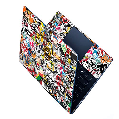 Finearts Full Panel Laptop Skin Upto 15.6 inch Sticker Compatible for Dell/HP/Lenovo/Acer/Sony All Laptop Size Upto 14 to 15.6 Inch - (Bomb Tiger) - Image 1