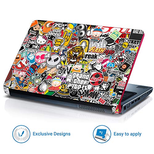 Finearts Full Panel Laptop Skin Upto 15.6 inch Sticker Compatible for Dell/HP/Lenovo/Acer/Sony All Laptop Size Upto 14 to 15.6 Inch - (Bomb Tiger) - Image 4
