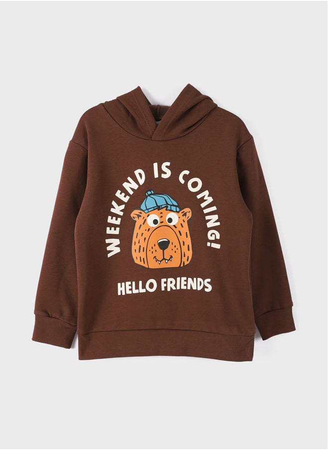 LC WAIKIKI - Hoodie Printed Boys Sweatshirt - Image 1