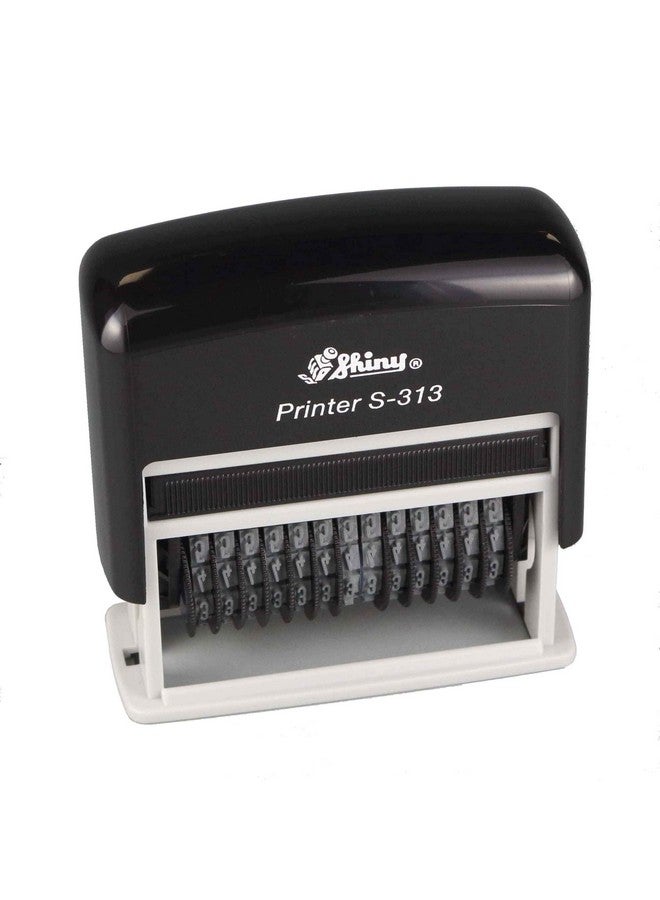 Shiny S-313 Self Inking Stamp 13 Digit Numbering Stamp - Image 1