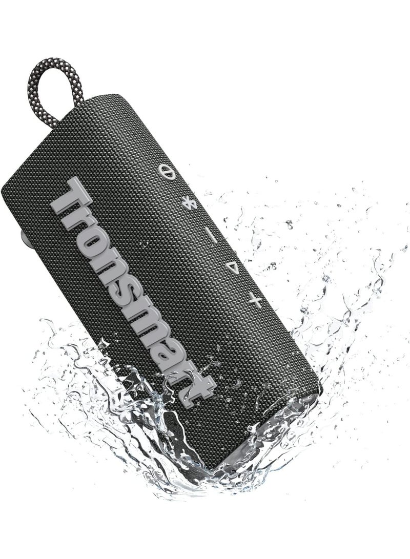 ترونسمارت مكبر صوت محمول لاسلكي Tronsmart Trip بقوة 10 واط - مقاوم للماء بمعيار IPX7، بطارية تدوم حتى 20 ساعة، تقنية SoundPulse، بلوتوث 5.3 - أسود - Image 1