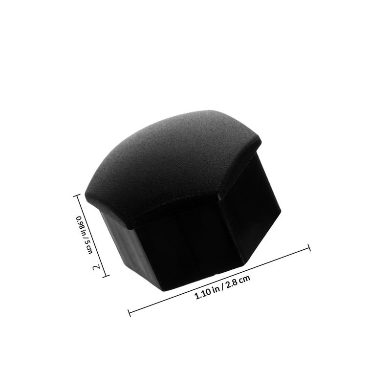 Matte Black Wheel Lug Nut Covers 20pcs with Removal Clip Hub Dust Protectors - Image 3