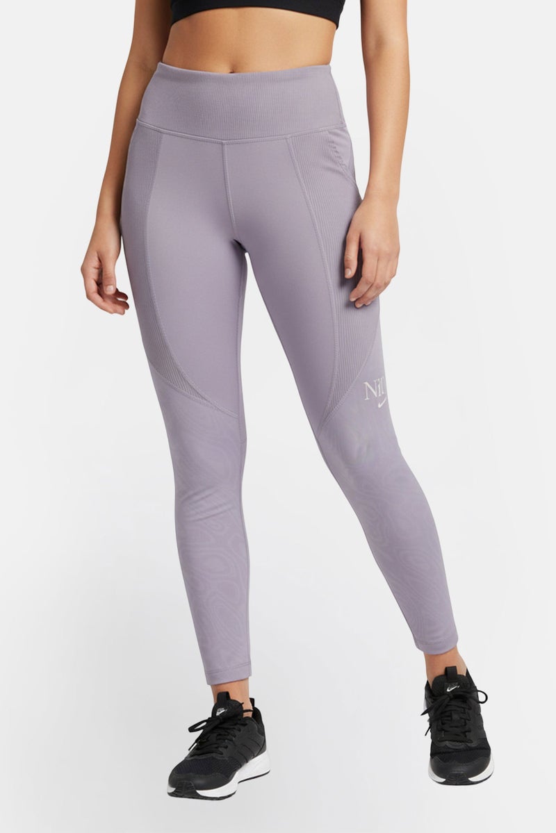 Nike Women Sportswear Fit 7/8 Running Leggings, Lavender - Image 1