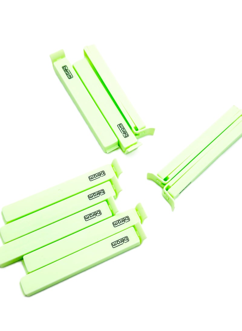 Beram Sealing Clips for Snack Bags, Vacuum Sealers for Packages, Storage for Home and Kitchen, Air Tight Sealing Chip Clips, Aesthetic Kitchen Accessory, Pack of 4, 5 and 10 - Image 1