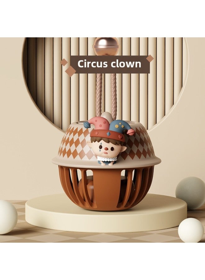 general Summer Mini Fan Cute Pet Small Fan Bladeless USB Charging Hanging Neck Fan Portable Silent Fan-Color:Gl990 【the Circus Clown】 Hanging Fan - Image 1