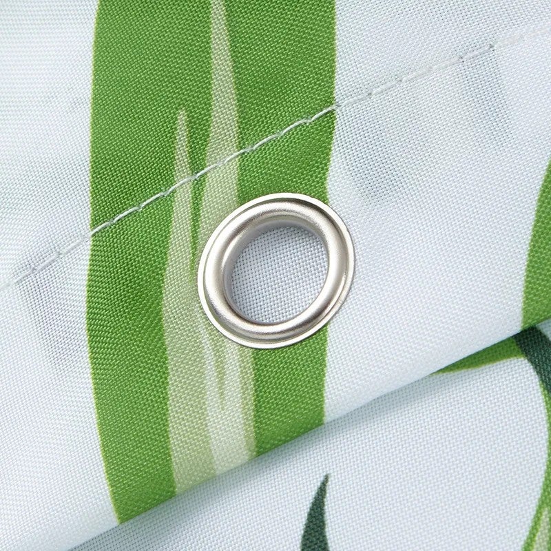 Y&D Simplicity Green Plant Flowers Digital Printed C-type Hooks Bathroom Polyester Waterproof Shower Curtain - Image 4