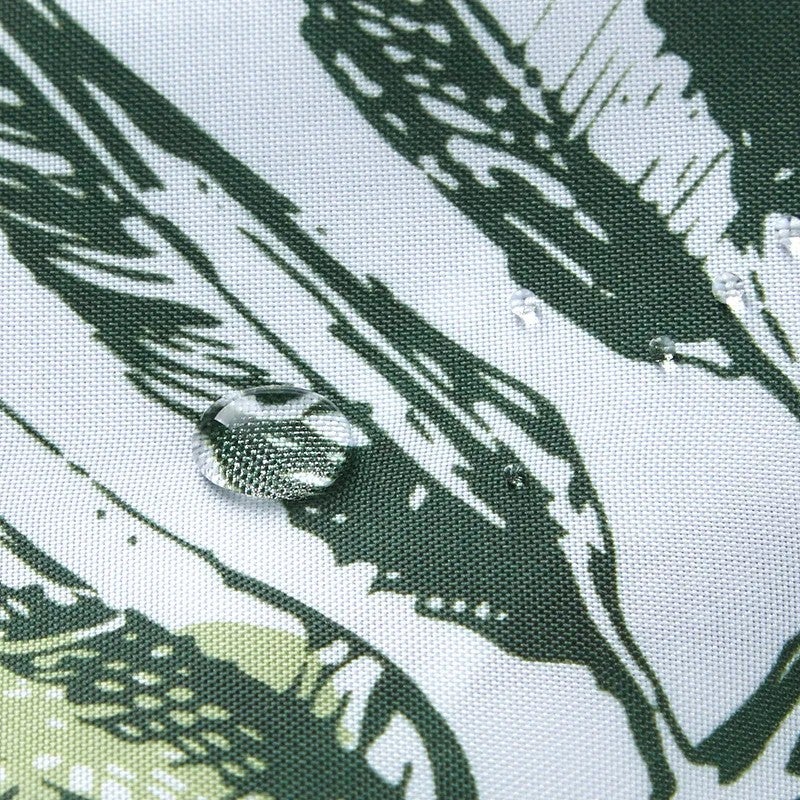 Y&D Simplicity Green Plant Flowers Digital Printed C-type Hooks Bathroom Polyester Waterproof Shower Curtain - Image 3