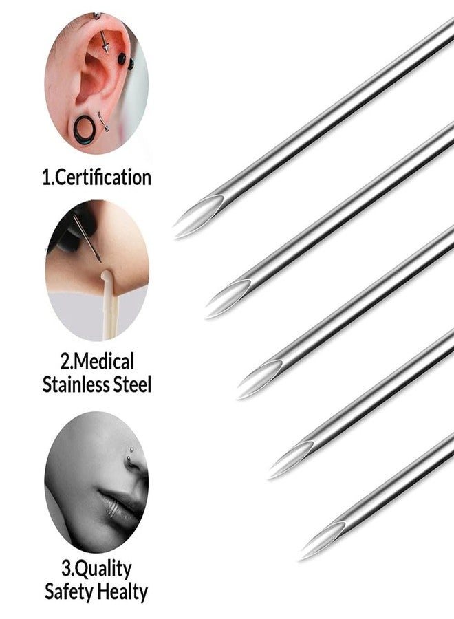 Sigma PRO Mix Size Body Piercing Needle Pack of 25-14g (10pc), 15g (10pc), 18g (5pc) Stainless Steel - Image 2