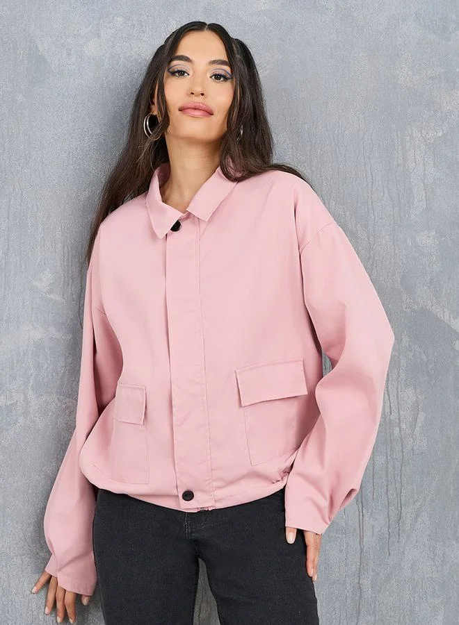 Take Two Solid Regular Fit Lightweight Jacket
