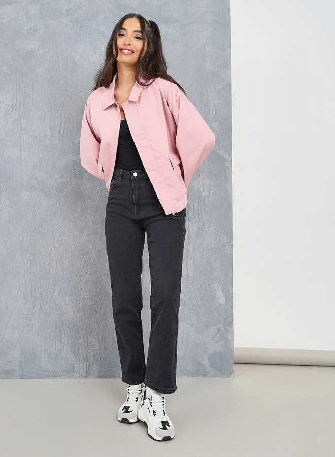 Take Two Solid Regular Fit Lightweight Jacket