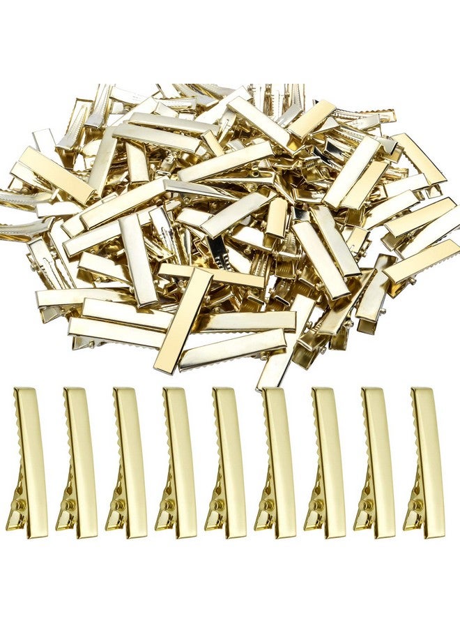 BronaGrand Flat Alligator Clips 100Pcs 3.2Cm Diy Single Prong Metal Hair Clips Duckbill Hair Clips Blank Hair Slides For Crafts And Other Hair Accessories - Image 1
