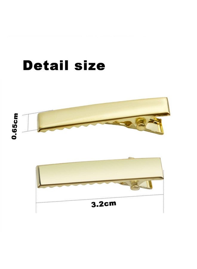 BronaGrand Flat Alligator Clips 100Pcs 3.2Cm Diy Single Prong Metal Hair Clips Duckbill Hair Clips Blank Hair Slides For Crafts And Other Hair Accessories - Image 2