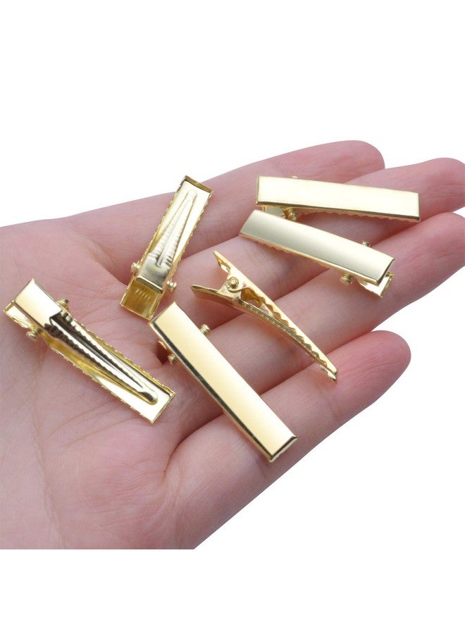 BronaGrand Flat Alligator Clips 100Pcs 3.2Cm Diy Single Prong Metal Hair Clips Duckbill Hair Clips Blank Hair Slides For Crafts And Other Hair Accessories - Image 3
