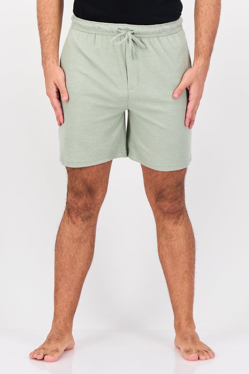 Frye Men Textured Drawstring Sleepwear Shorts, Sage Green - Image 1