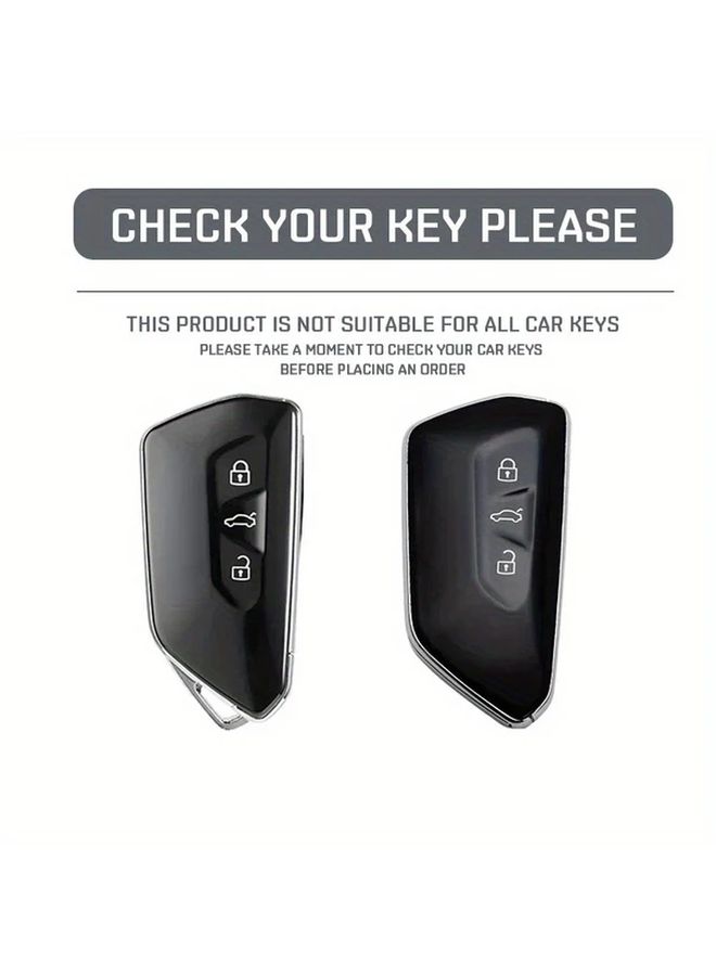 غطاء دائم لمفتاح السيارة مع شعار معدني باللون الرمادي - Image 4
