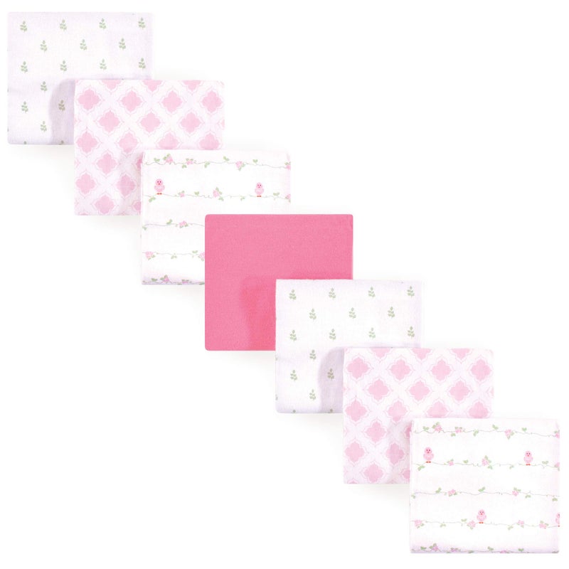 Luvable Friends Unisex Baby Cotton Flannel Receiving Blankets, Bird 7-Pack, One Size - Image 4