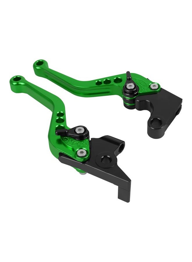 HAONEL Short Brake Clutch Lever Sets CNC Aluminum Replacement for Kawasaki 2017-2023 Z650 Z900 Ninja 650R ER-6F Vulcan S 650 EN650 KLE650 Versys 650 KLZ1000 Versys 1000 ZX-4R (Green) - Image 5