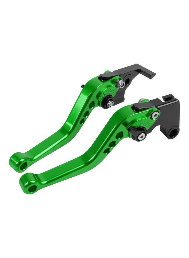 HAONEL Short Brake Clutch Lever Sets CNC Aluminum Replacement for Kawasaki 2017-2023 Z650 Z900 Ninja 650R ER-6F Vulcan S 650 EN650 KLE650 Versys 650 KLZ1000 Versys 1000 ZX-4R (Green) - Image 1