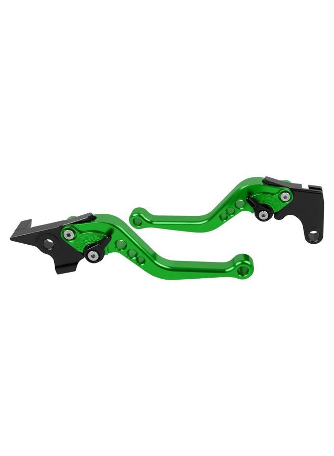 HAONEL Short Brake Clutch Lever Sets CNC Aluminum Replacement for Kawasaki 2017-2023 Z650 Z900 Ninja 650R ER-6F Vulcan S 650 EN650 KLE650 Versys 650 KLZ1000 Versys 1000 ZX-4R (Green) - Image 4