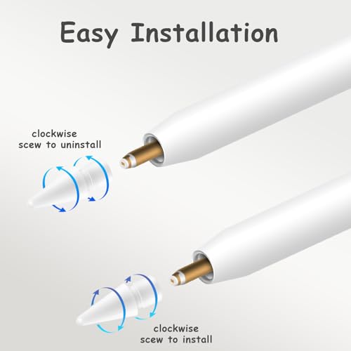 XIRON [4 Pack] Pencil Tips for Apple Pencil 2nd/1st Generation, Apple Pencil Pro,&Apple Pencil USB-C, Replacement Nibs Only Compatible with Apple Pencil, Wear-Resistant High Sensitivity Pencil Tips - Image 3
