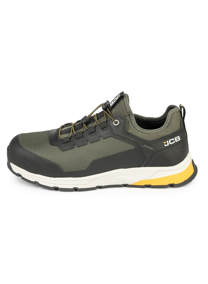 JCB Slip-On Safety Sneaker – Composite Toe, Waterproof, Puncture Resistant, Anti-Static, Oil & Slip Resistant | JCB-0013A – Black/Olive - Image 2