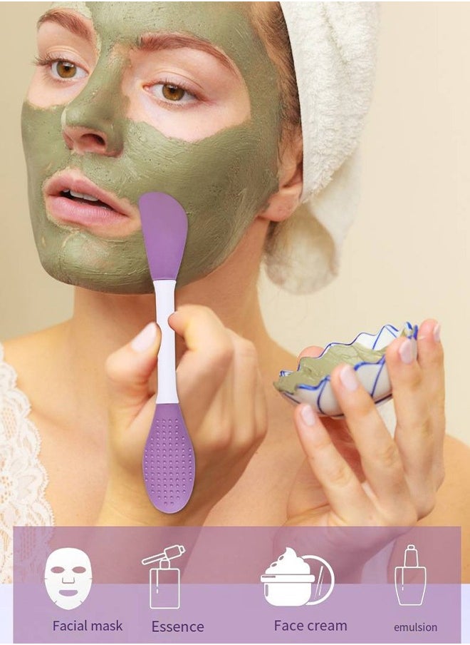 Gecomo Double head facial mask brush Cleaning massage stick Makeup removing brush Mud film nose brush  - Image 2