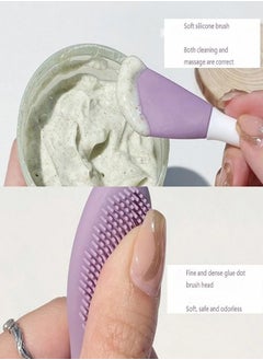 Gecomo Double head facial mask brush Cleaning massage stick Makeup removing brush Mud film nose brush  - Image 4