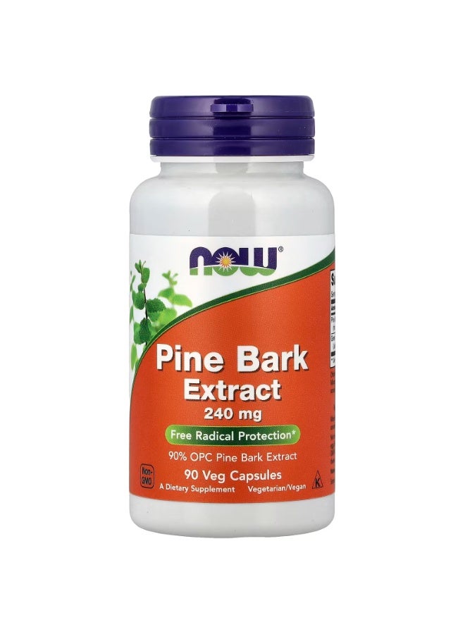 ناو Pine Bark Extract, 240 mg, 90 Veg Capsules - Image 1