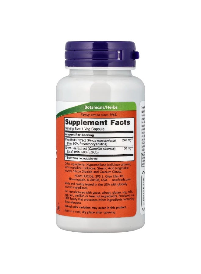 ناو Pine Bark Extract, 240 mg, 90 Veg Capsules - Image 2