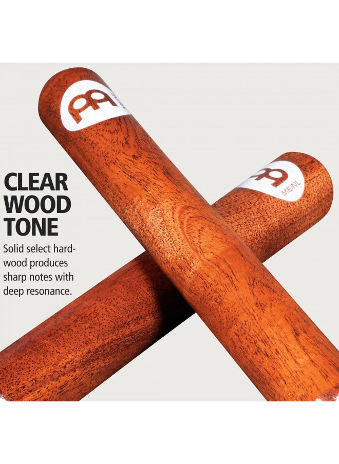 Meinl Percussion - Meinl Percussion Select Hardwood Claves Musical Instrument Sticks NOT Made in China for Live, Studio and Classrooms, 2-Year Warranty (CL1RW) - Image 1
