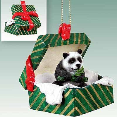 Panda Bear Gift Box Christmas Ornament  Delightful