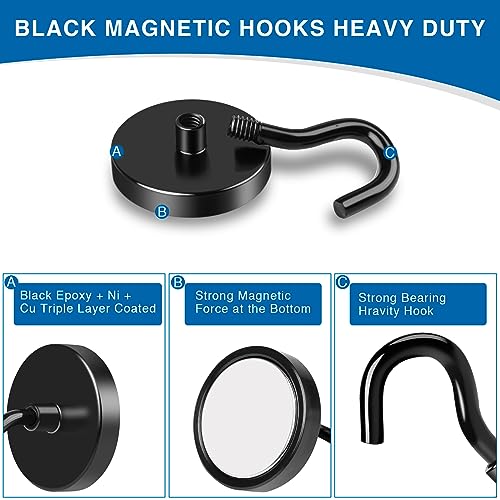 LOVIMAG Cruise Door Magnets, 80LBS Cruise Magnets with Epoxy Coating for Hanging, Strong Magnet Heavy Duty for Kitchen Must Haves, Magnetic Hooks for Cruise Cabins, Ceiling, Refrigerator etc -6 Pcs - Image 4