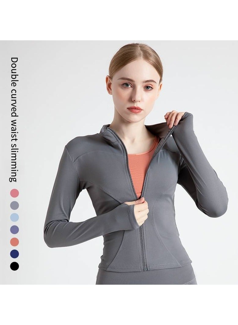 general Quick-Dry Slim Fit Yoga Jacket – Women's Breathable Workout Top for Running & Gym，Yoga Jacket - Image 1